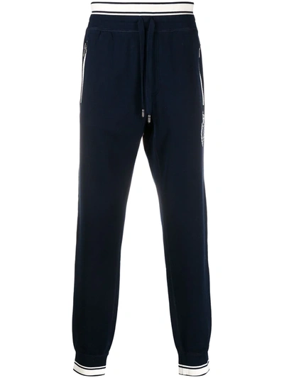 Dolce & Gabbana Dg King Track Trousers In Blue