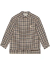 GUCCI PETIT CHECK EMBROIDERED SHIRT