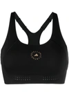 Adidas By Stella Mccartney Truepurpose Cutout Perforated Recycled Stretch Sports Bra In Black