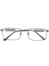 Balenciaga Logo Square Glasses In Black