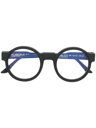 Kuboraum Round Frame Glasses In Black