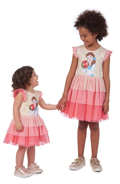 open lace back dress Disney X Pippa & Julie Elsa Border Print Dress KPF0006 – kateprom main image 1
