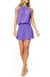 Ramy Brook Paris Blouson Minidress In Bright Iris