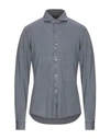 Fedeli Solid Color Shirt In Grey