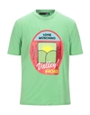Love Moschino T-shirts In Acid Green