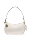 Coach Swinger Leather Shoulder Bag In Chalk