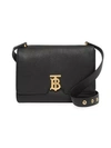 Burberry Medium Alice Tb Leather Shoulder Bag In Black