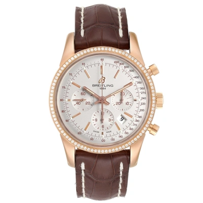 Breitling Transocean 43mm Rose Gold Diamond Mens Watch Rb0152 Unworn In Not Applicable