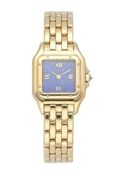 Cartier Panthere 1280 2 Blue Lapis Dial Yellow Gold Ladies Watch In Not Applicable