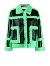 Stand Studio Black And Green 'fay' Short Jacket In Green