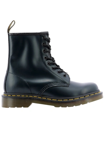 Dr. Martens' Blue Leather Ankle Boots