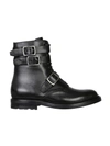 Saint Laurent Buckle-detail 30mm Ceril Ankle Boots In Black