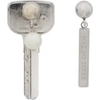 MARINE SERRE MARINE SERRE SILVER KEY EARRINGS