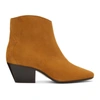 ISABEL MARANT TAN DACKEN ANKLE BOOTS