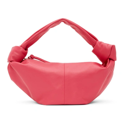 Bottega Veneta Pink Double Knot Leather Clutch Bag