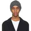 ACNE STUDIOS BLACK & WHITE RIBBED BEANIE