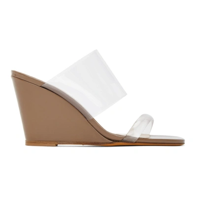 Maryam Nassir Zadeh Brown Patent Olympia Sandals