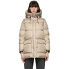 MACKAGE TAUPE DOWN FOIL SHIELD MAISIE JACKET