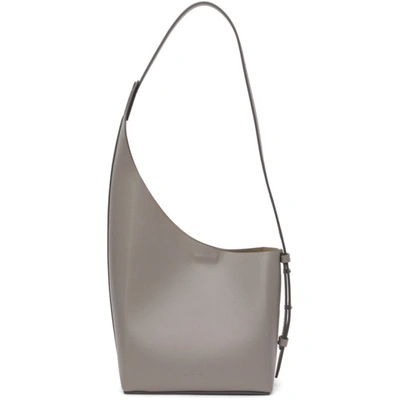 Aesther Ekme Grey Demi Lune Shoulder Bag In 150 Grey