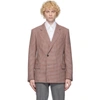 DUNHILL DUNHILL RED WOOL HOUNDSTOOTH BLAZER