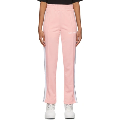 Palm Angels Pink Classic Track Pants In Pink/white