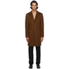 ERMENEGILDO ZEGNA ERMENEGILDO ZEGNA BROWN CASHMERE OVERCOAT