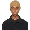 ACNE STUDIOS BEIGE RIBBED BEANIE