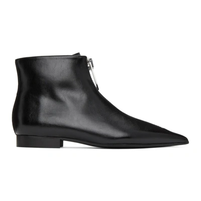 Stella Mccartney Zipit Vegetarian Leather Ankle Boots In Black