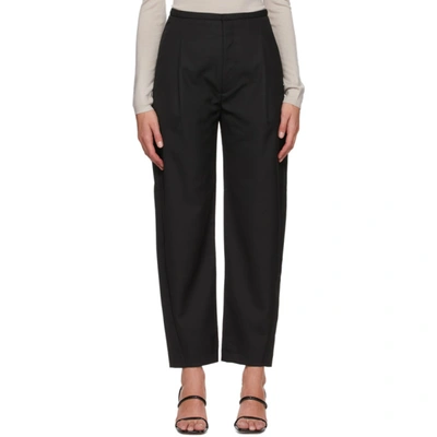 Totême High-waist Cropped Trousers In Black