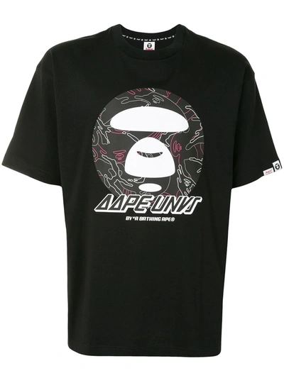 Aape By A Bathing Ape Graphic Logo Print T-shirt In Black