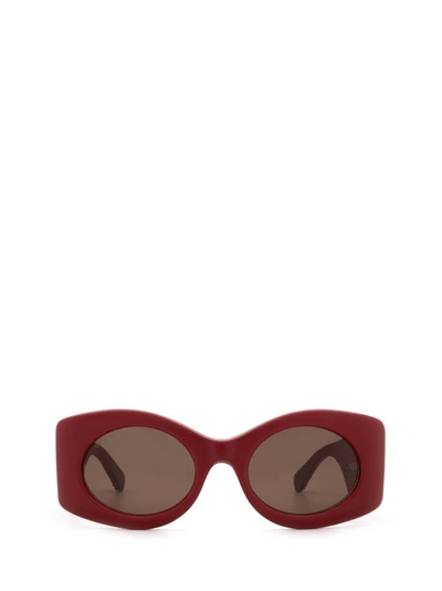 Gucci Eyewear Rectangular Frame Sunglasses In Red