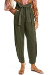 ULLA JOHNSON ROWEN TOPSTITCH COTTON PANTS,PF200405