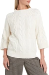 Vince Camuto Cable Stitch Sweater In Antique White