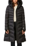 Soia & Kyo Genuine Fox Fur Trim Water Repellent Down Puffer Coat In Black