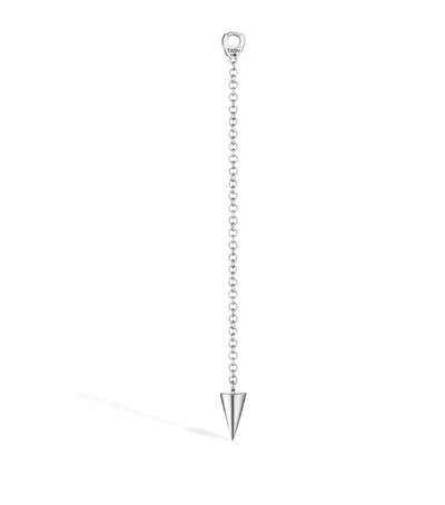 Maria Tash Long Pendulum Charm With Short In White