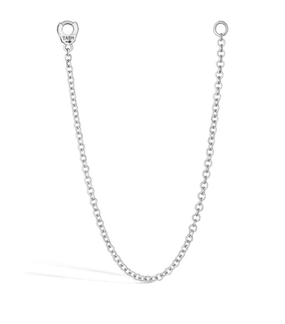 Maria Tash 14ct Long Single Chain Connecting Charm In White Gold