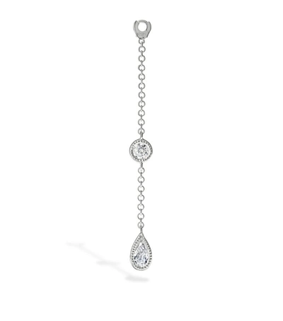 Maria Tash Medium Pendulum Charm Scallope In White