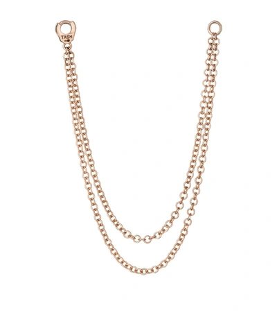 Maria Tash Long Double Chain Connecting C In Rose Gold
