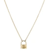 MARIA TASH MARIA TASH LARGE YELLOW GOLD PADLOCK NECKLACE,15902229