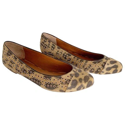 Pre-owned Givenchy Flats In Brown