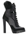 DSQUARED2 PANELLED LACE-UP ANKLE BOOTS