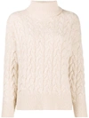 N•PEAL CHUNKY CABLE KNIT SWEATER