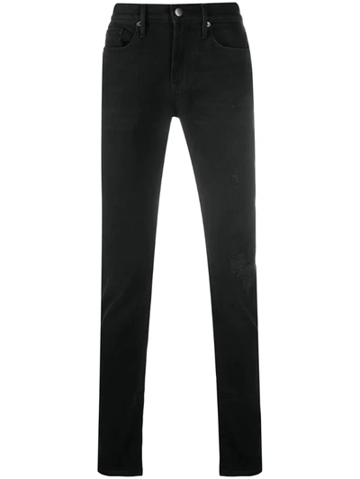 Frame Straight Leg Jeans In Black