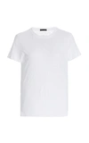 Atm Anthony Thomas Melillo Slub Jersey Schoolboy Crewneck T Shirt In White