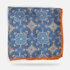 LEDBURY MEN'S AUTUMN ORANGE KEYSER PRINT POCKET SQUARE,1A20F1-203-OS