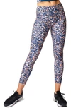 Sweaty Betty Power Workout Leggings In Blue Pixelated Print