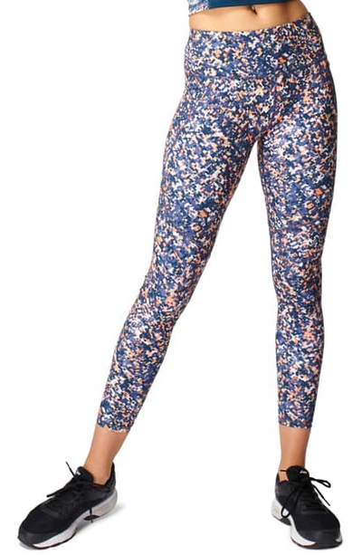 Sweaty Betty Power Workout Leggings In Blue Pixelated Print