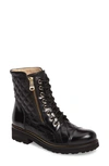 Ron White Tiffany Water Resistant Combat Boot In Onyx Onyx