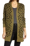 LUCKY BRAND LEOPARD OPEN FRONT CARDIGAN,7W52315