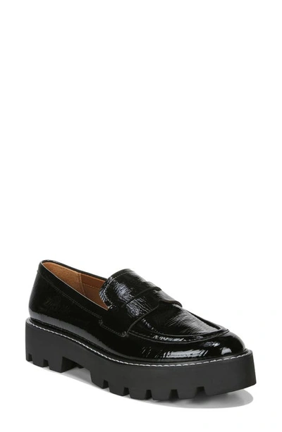 Franco Sarto Bazel Platform Lug Sole Loafer In Black Faux Patent